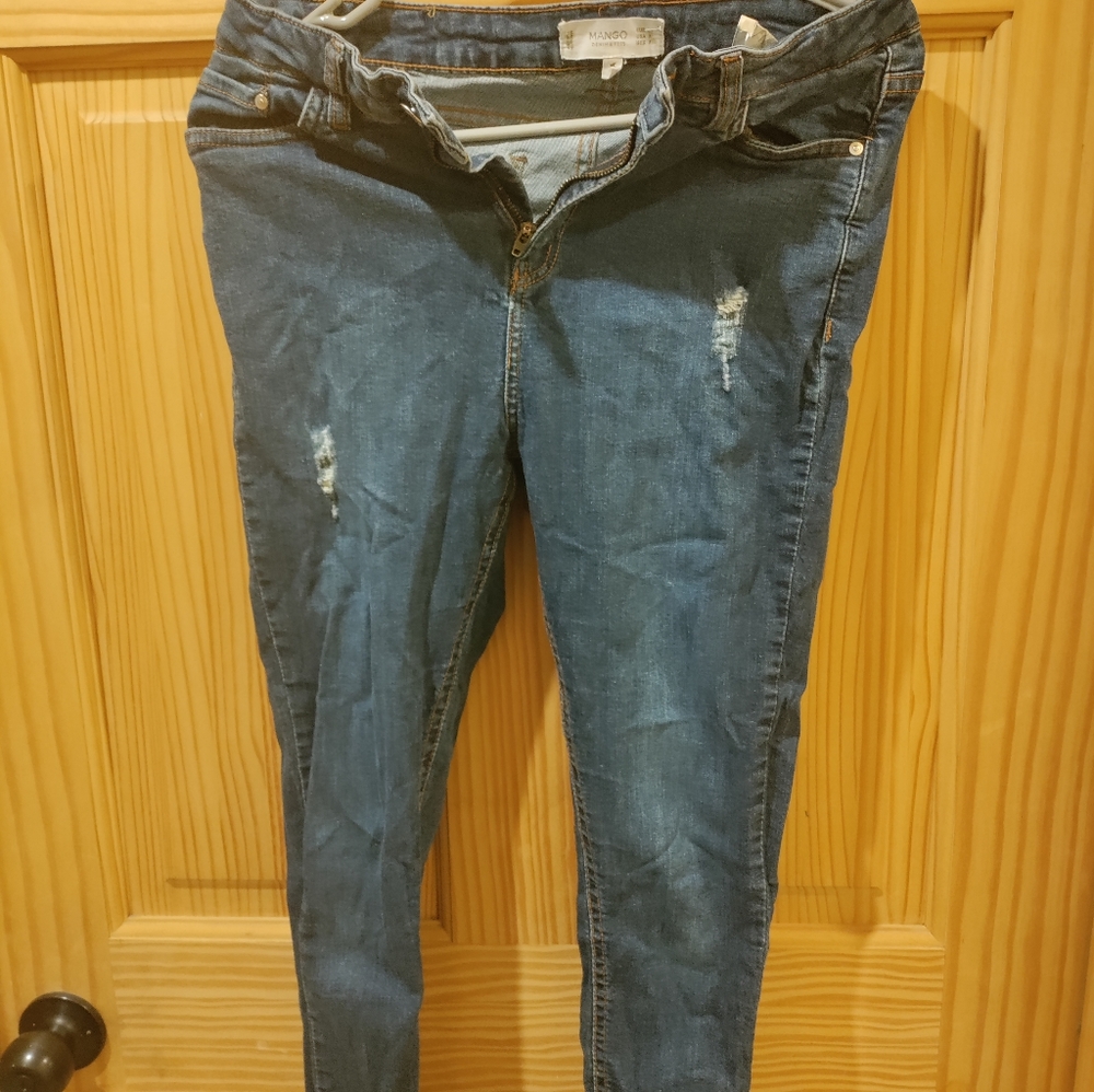 Mango slightly distressed jeans